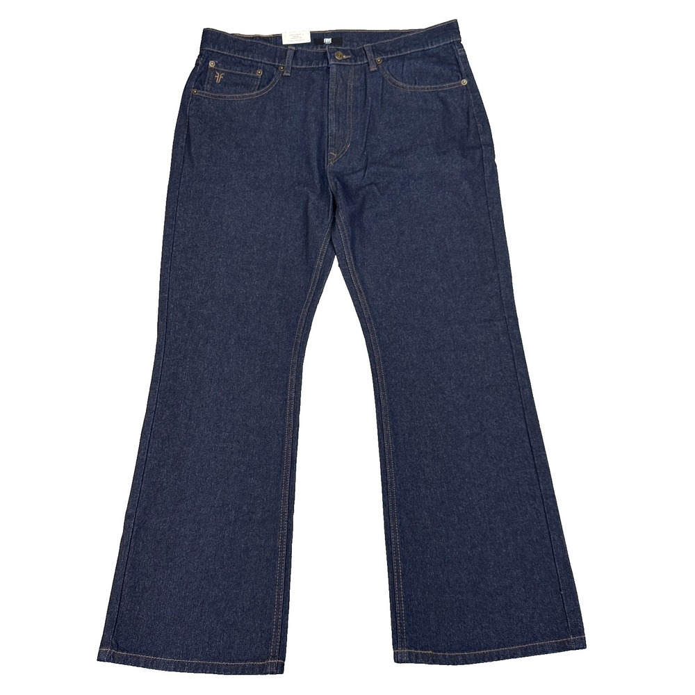 Frye Mens Slim‎ Bootcut Jeans Size 36x30 Dark Wash Casual Cotton Denim NWT